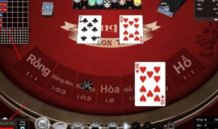 Giao diện chơi Dragon Tiger Tại H3BET